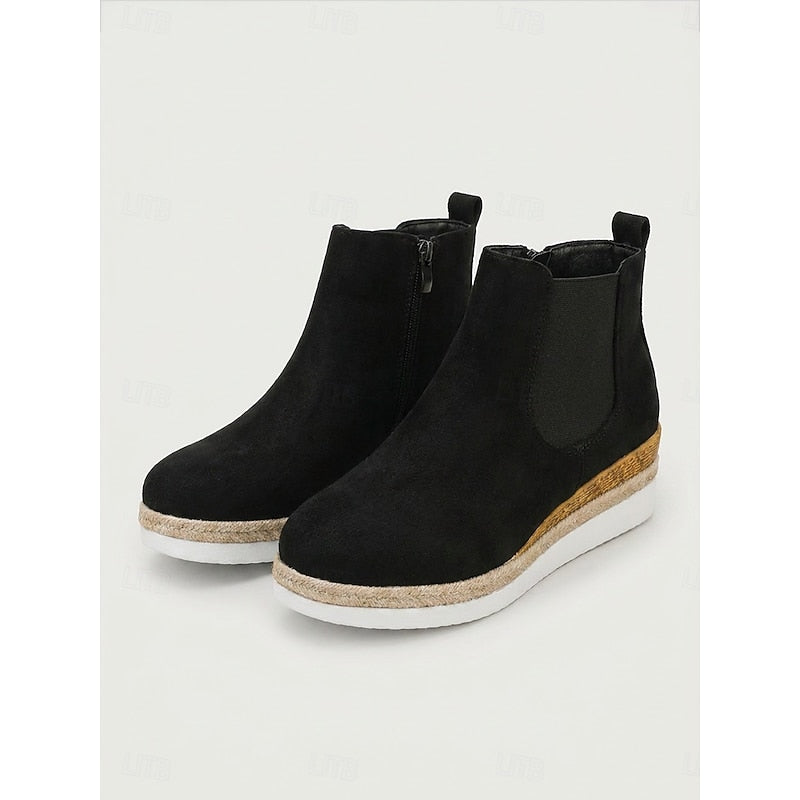Black wedge ankle Boots