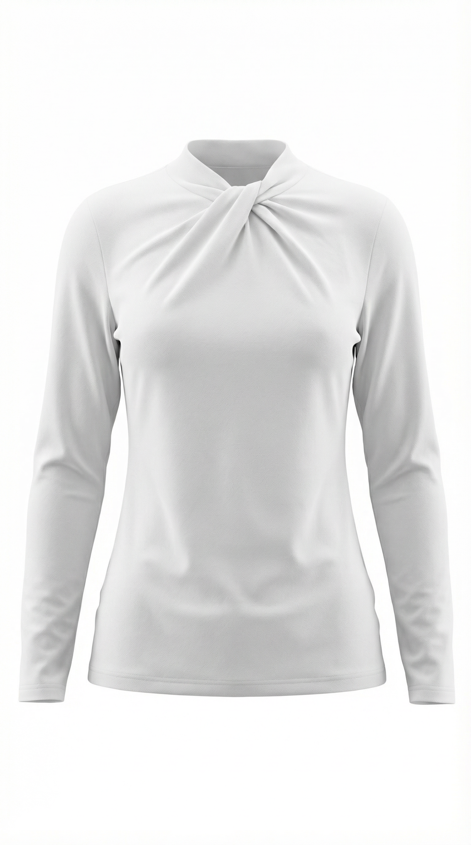 Jamie Knotted Mock Neck Blouse
