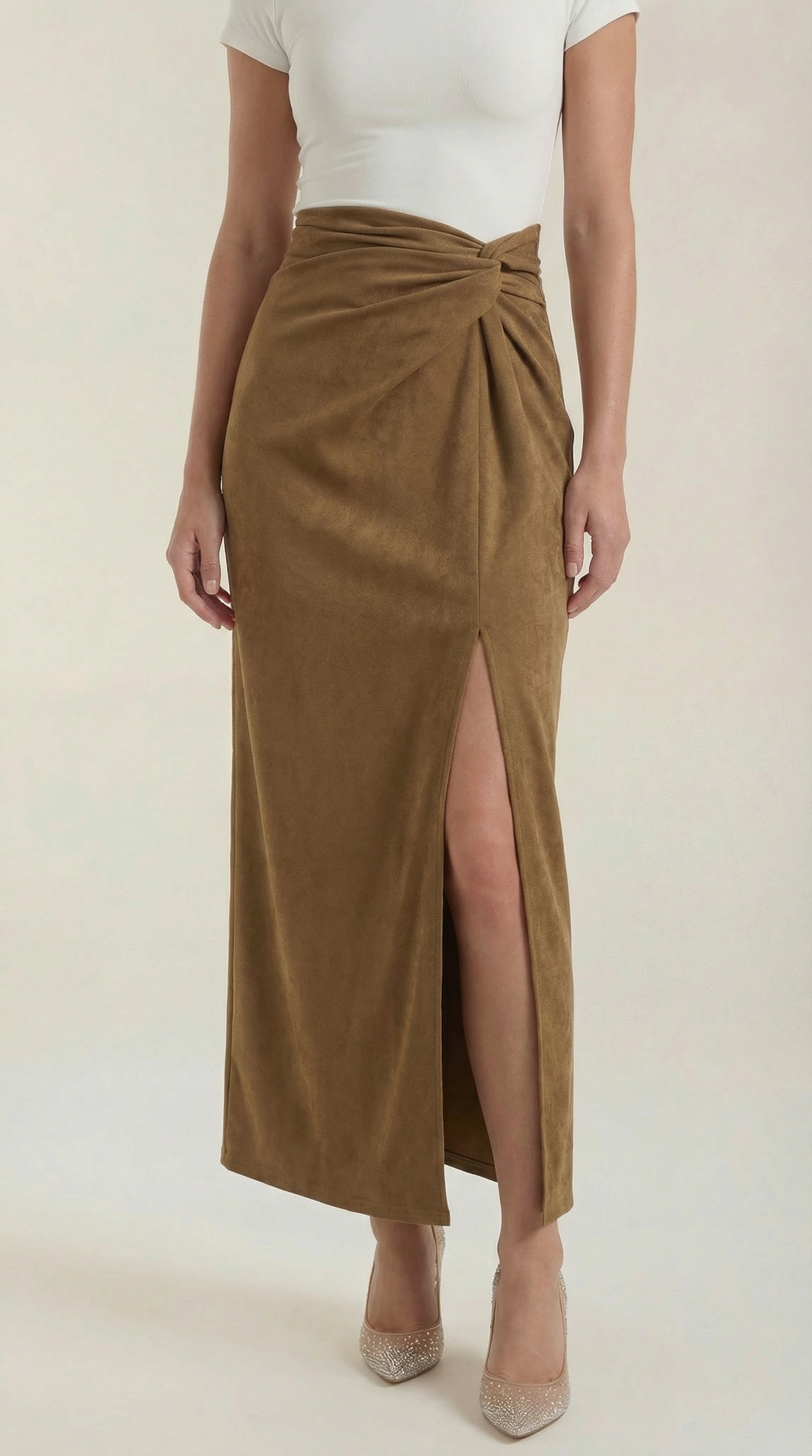 Kristin Wrap Front Midi Skirt
