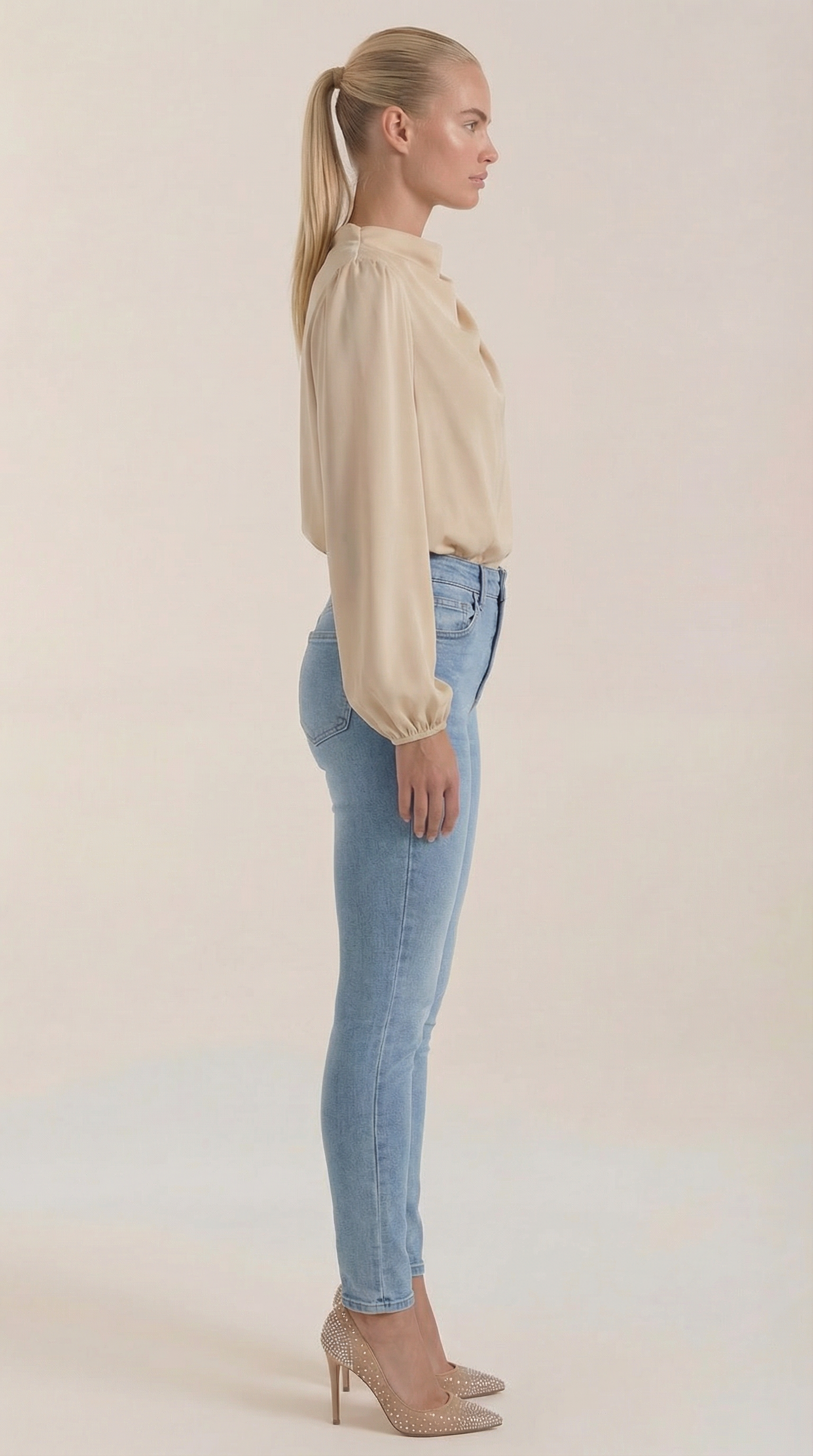 Marcia Draped Long Sleeve Blouse