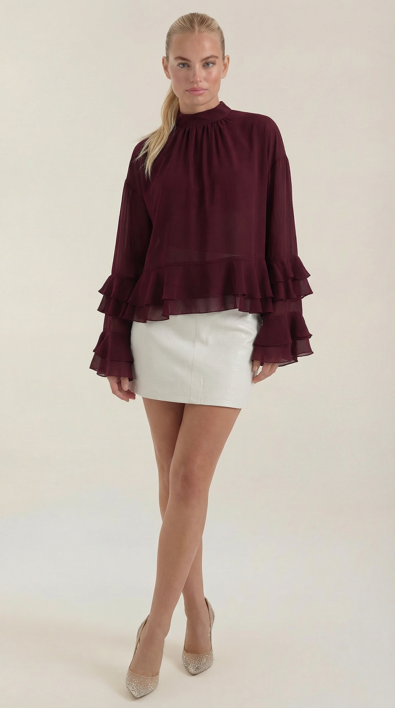 Sue A-line Leather Skirt