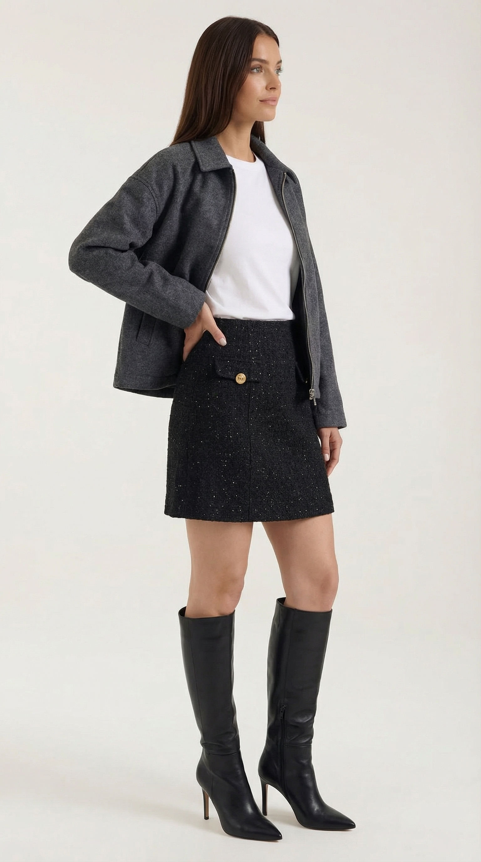 Tasha Glittery Mini Skirt