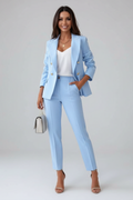 Light Blue double-breasted co-ord set