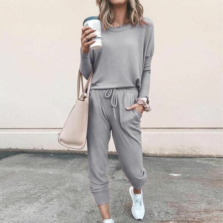 Light Grey relaxed two-piece co-ord set
