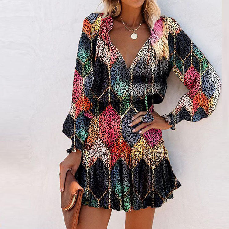 Tara | Women's Long Sleeve Floral Mini Dress