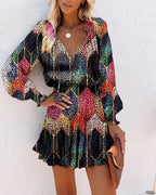 Tara | Women's Long Sleeve Floral Mini Dress