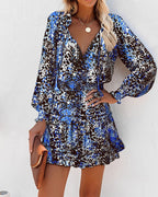 Tara | Women's Long Sleeve Floral Mini Dress