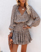 Tara | Women's Long Sleeve Floral Mini Dress