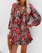 Tara | Women's Long Sleeve Floral Mini Dress