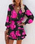 Tara | Women's Long Sleeve Floral Mini Dress