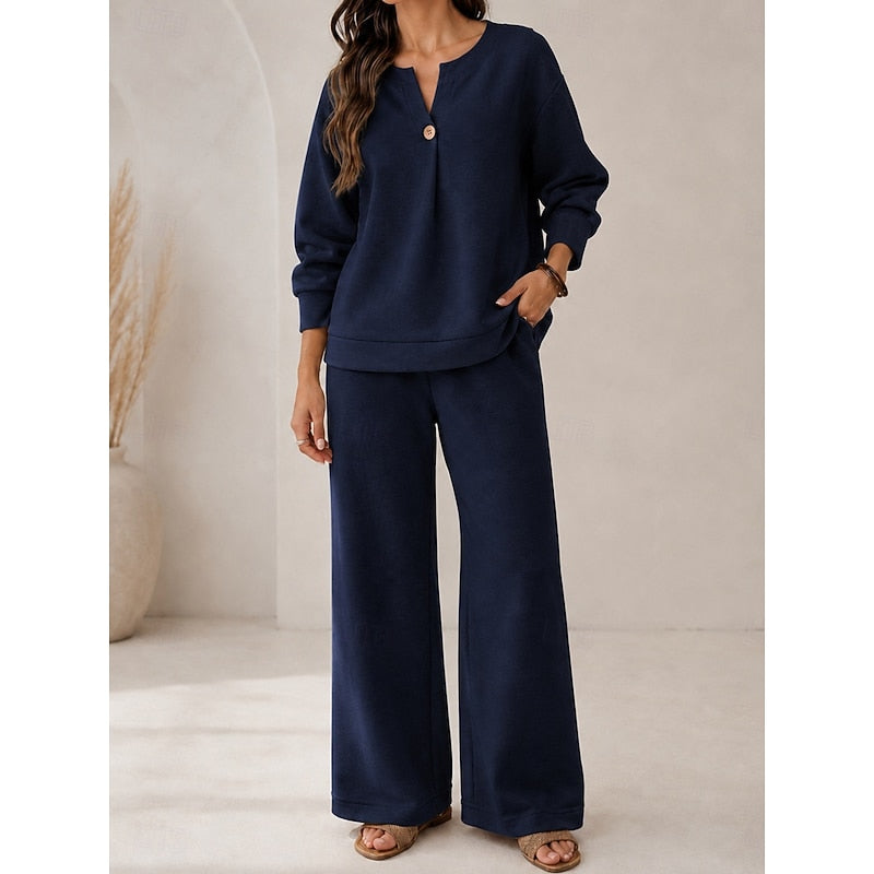 Blue Relaxed Lounge Co-ord Set