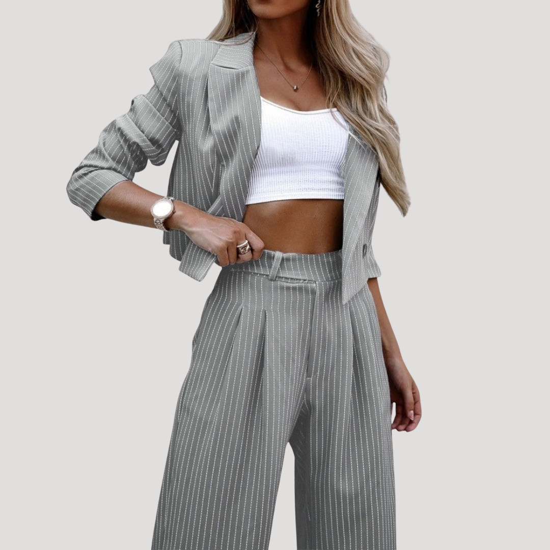 Pinstripe blazer co-ord set