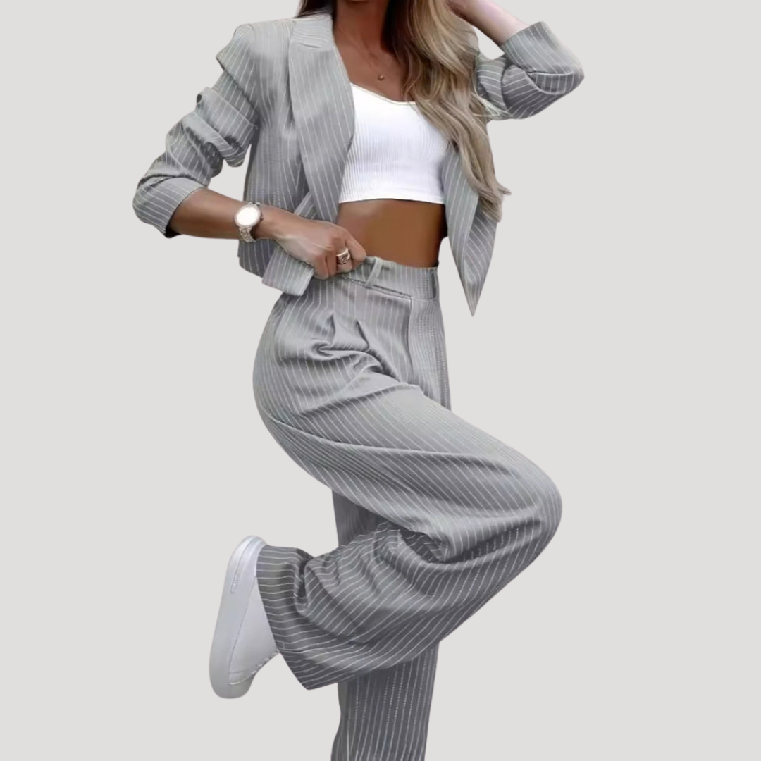 Pinstripe blazer co-ord set