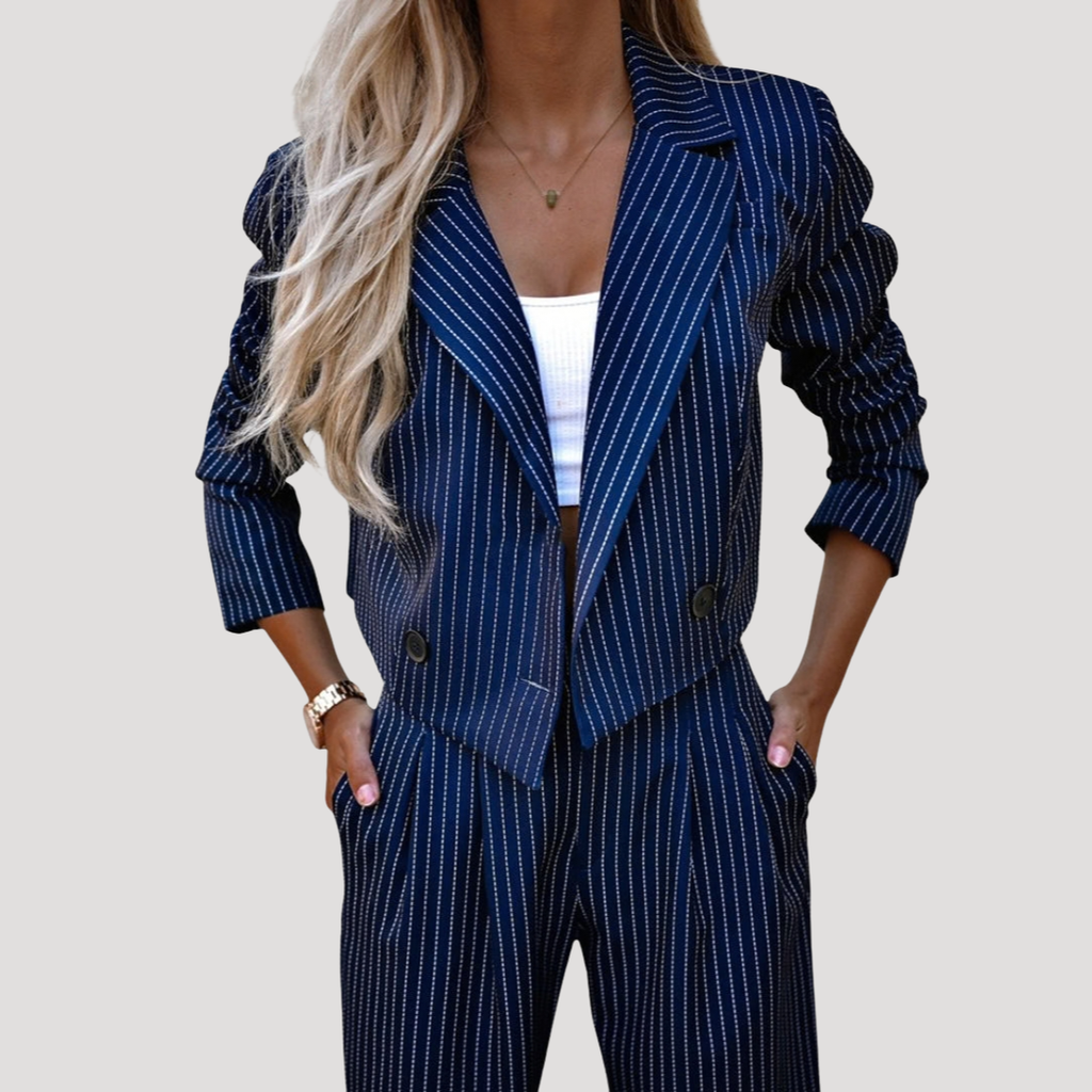 Pinstripe blazer co-ord set