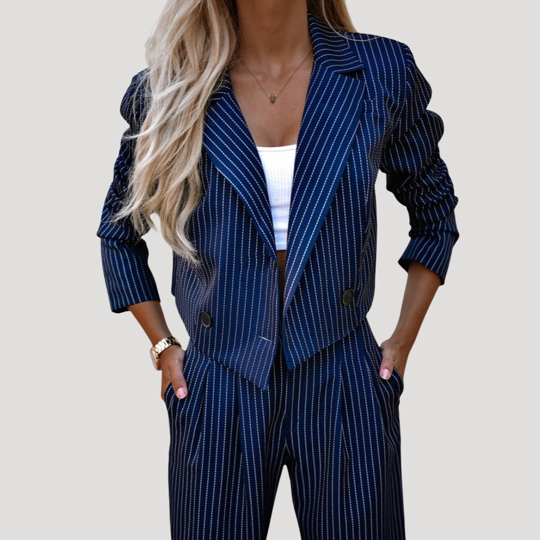 Pinstripe blazer co-ord set