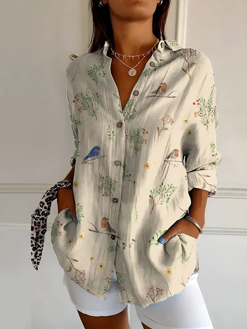 Printed Floral Blouse Summer