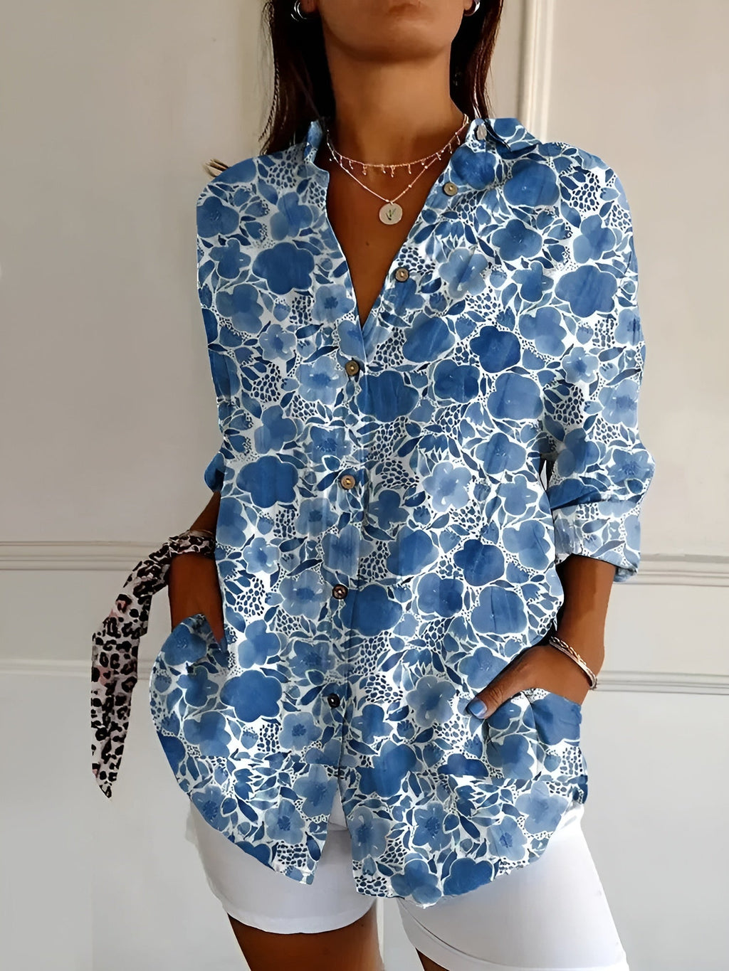 Printed Floral Blouse Summer