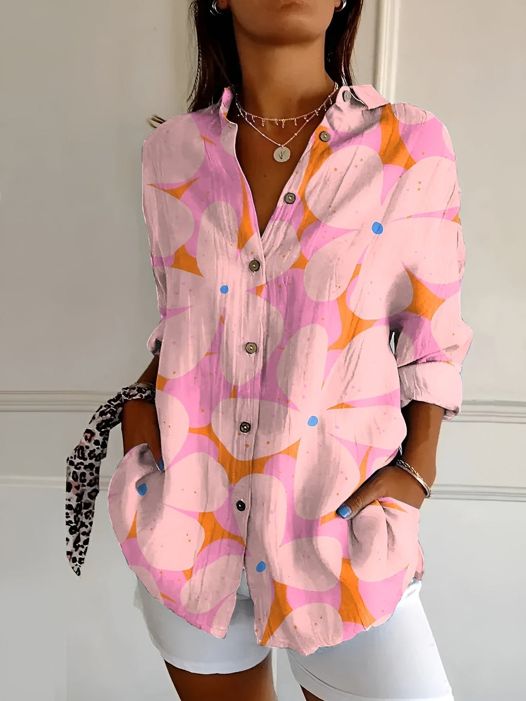 Printed Floral Blouse Summer