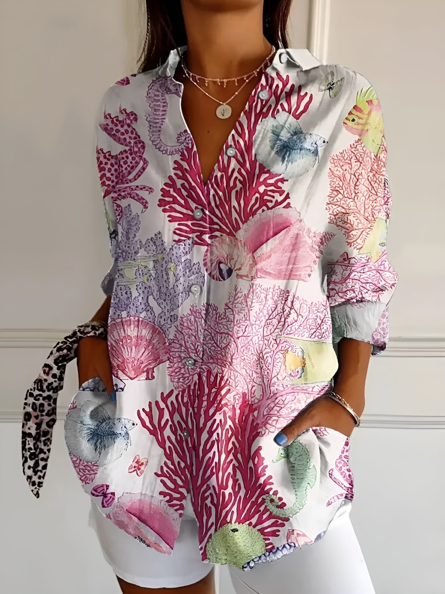 Printed Floral Blouse Summer