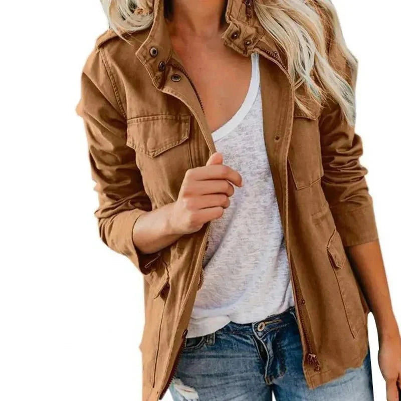 Brown Walking Jacket, front view