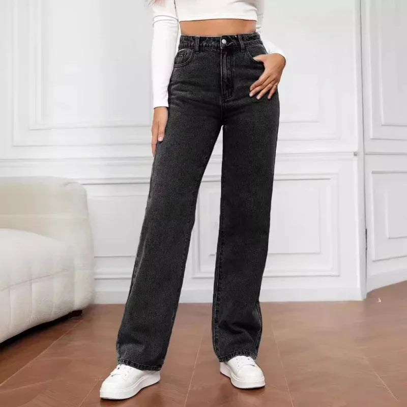 High-Waist Wide-Leg Jeans