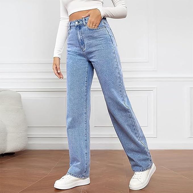 High-Waist Wide-Leg Jeans
