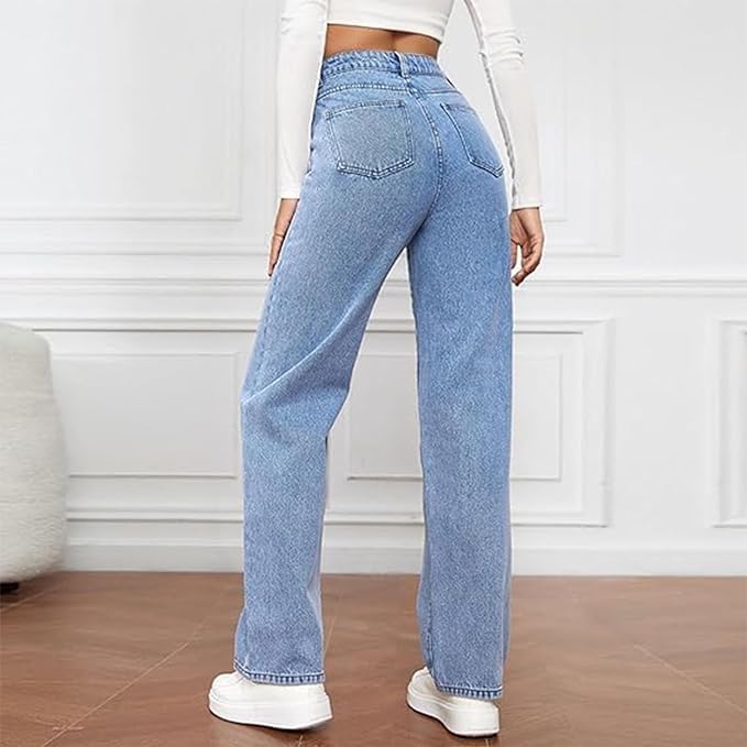 High-Waist Wide-Leg Jeans