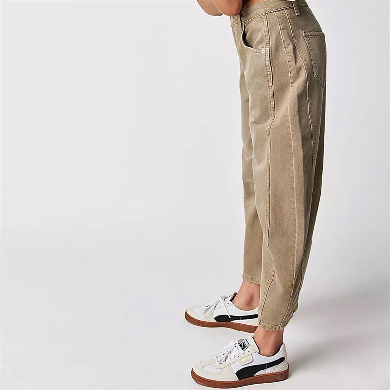 Light Blue Barrel-Leg Jeans