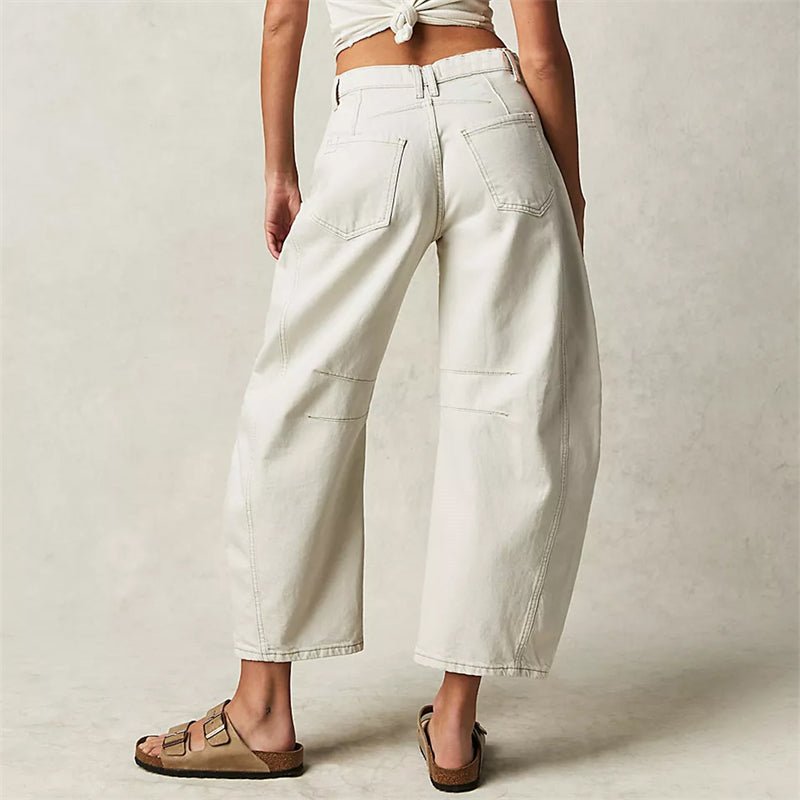 Light Blue Barrel-Leg Jeans