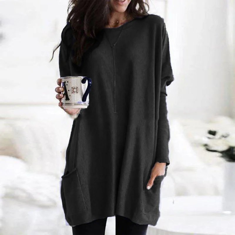 Blue Oversized Pocket Tunic
