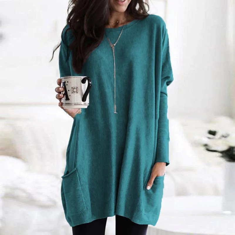 Blue Oversized Pocket Tunic
