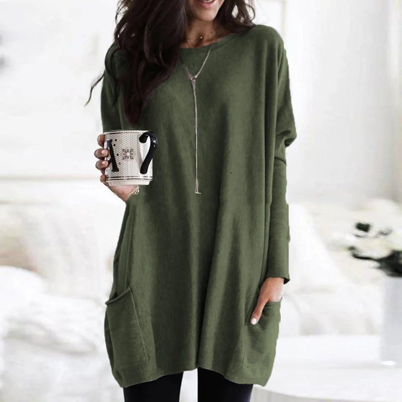 Blue Oversized Pocket Tunic