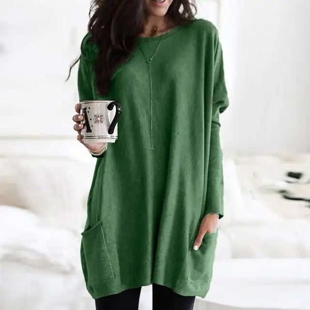 Blue Oversized Pocket Tunic
