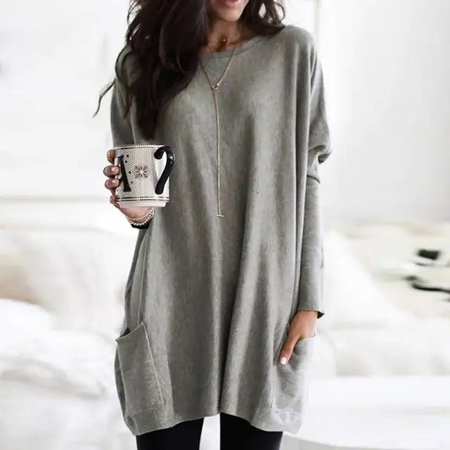 Blue Oversized Pocket Tunic