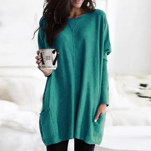 Blue Oversized Pocket Tunic