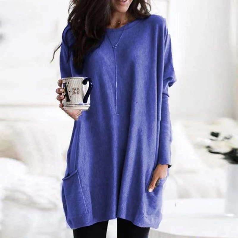 Blue Oversized Pocket Tunic