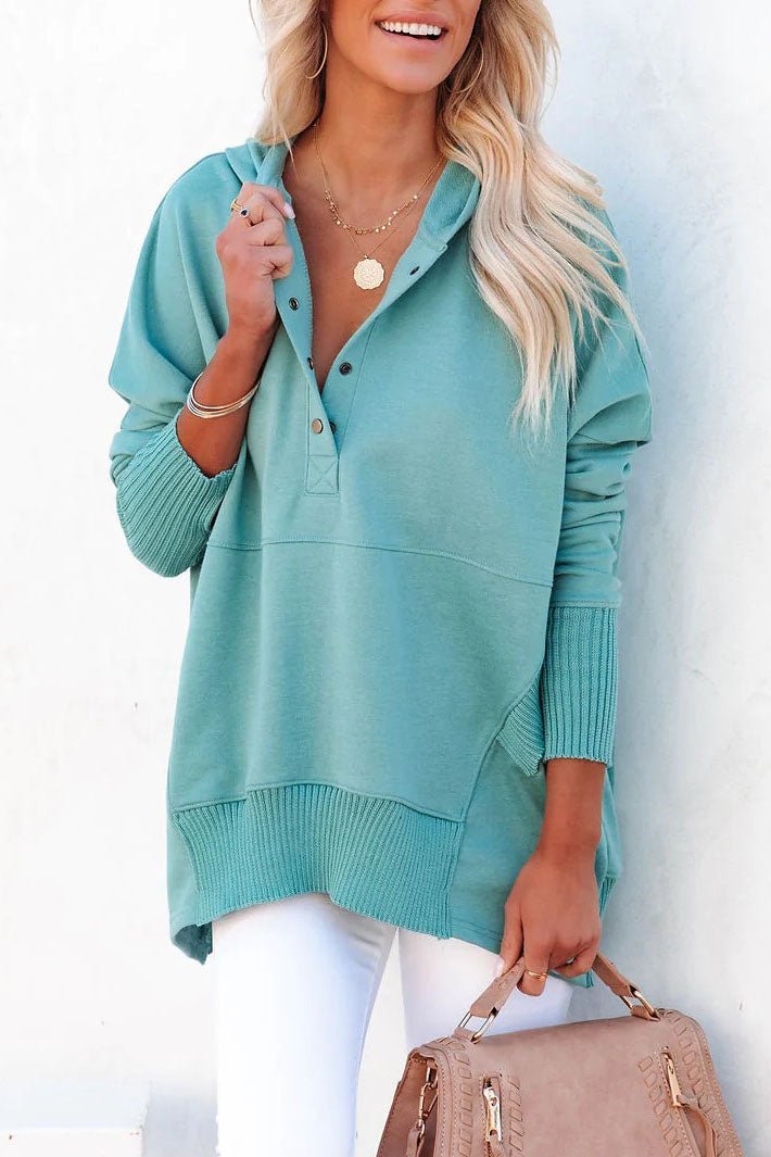 White Longline Hooded Sweatshirt