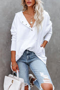 White Longline Hooded Sweatshirt