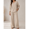 Khaki Relaxed Lounge Co-ord Set, front view