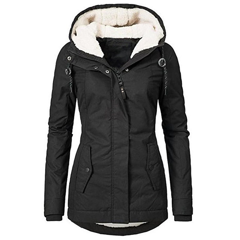 Dark Blue Hooded Coat
