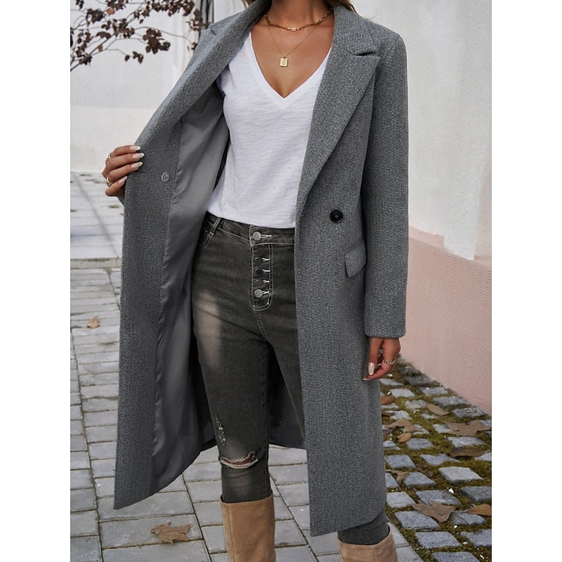 Dark Gray Longline Coat