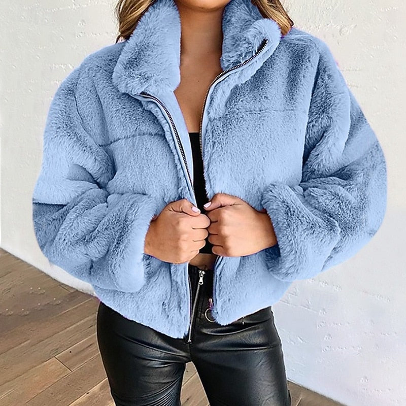 Pink Cropped Zip Jacket