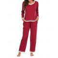 Wine Relaxed Lounge Co-ord Set, front view